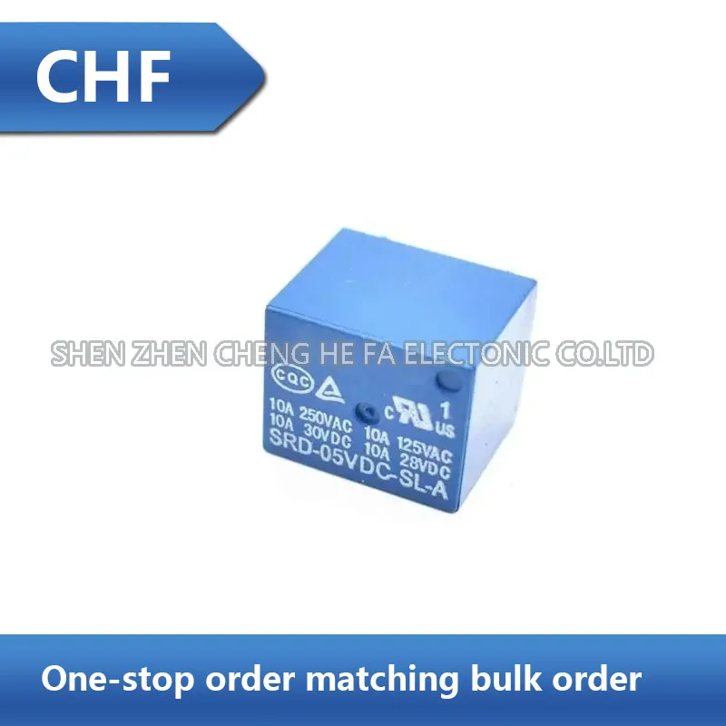 5PCS SRD-05VDC-SL-A 4-pin 10A set of normally open Songle relays, brand new original in stock
