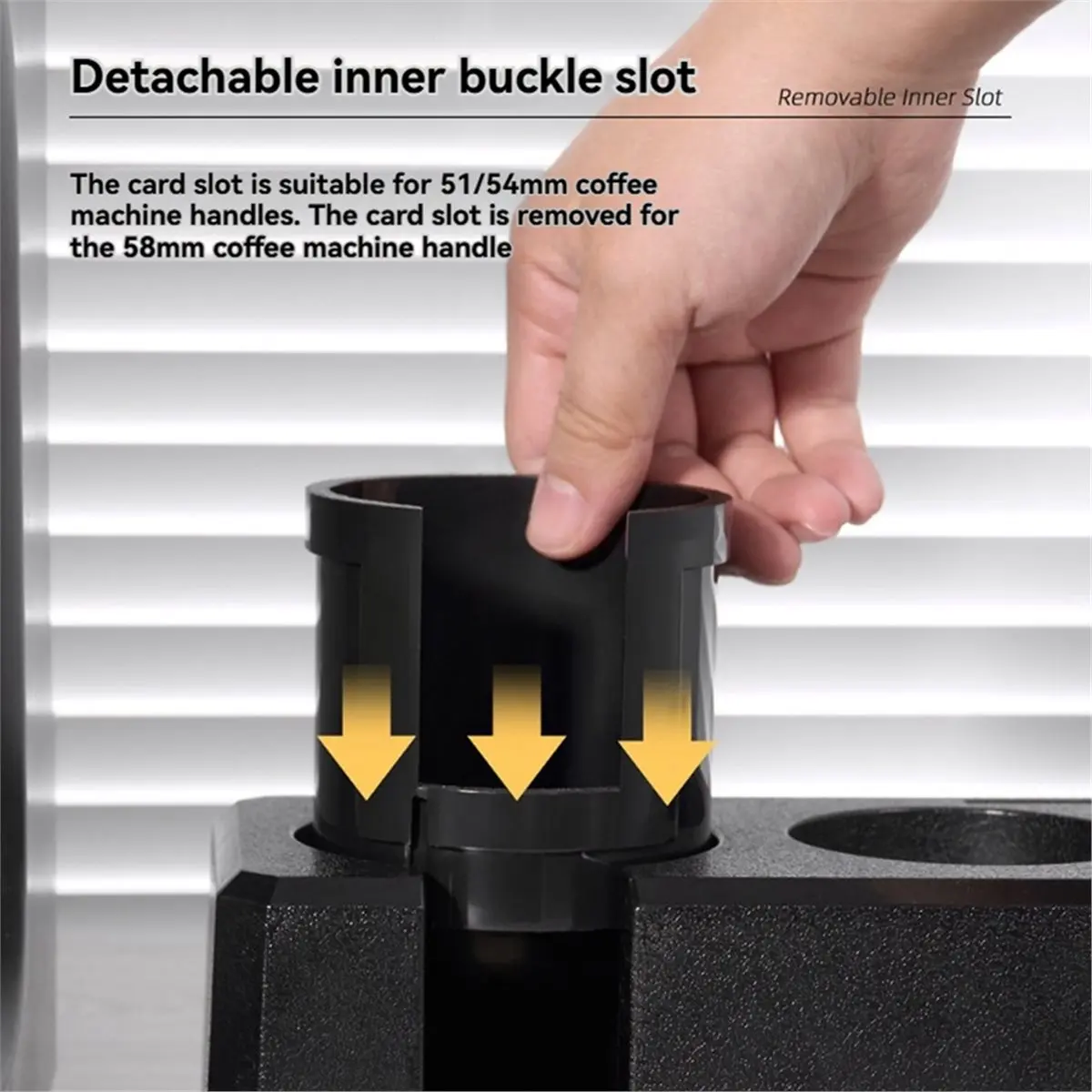 

Coffee Tamper Station Holder for 51MM 54MM 58MM Espresso Machine Accessories Espresso Tamping Station Organizer Black