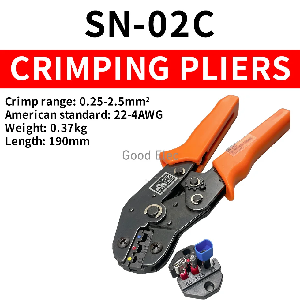 SN28B SN MINI EUROP STYLE crimping tool crimping plier 0.1-1mm2 multi tool tools hands orange colour