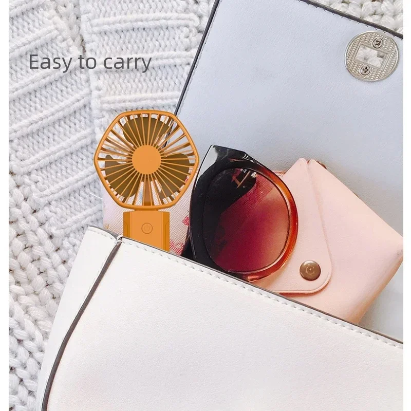 مروحة محمولة باليد ، مروحة صغيرة ، ثلاث سرعات ، USB قابلة لإعادة الشحن ، مناسبة للمنزل ، استخدام السفر