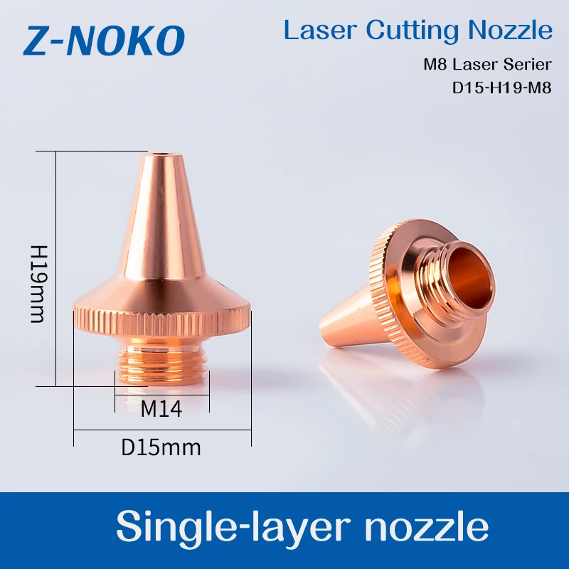 ZNOKO Fiber laser cutting machine nozzle three-dimensional cutting nozzle pipe cutting machine accessories M8 cutting head