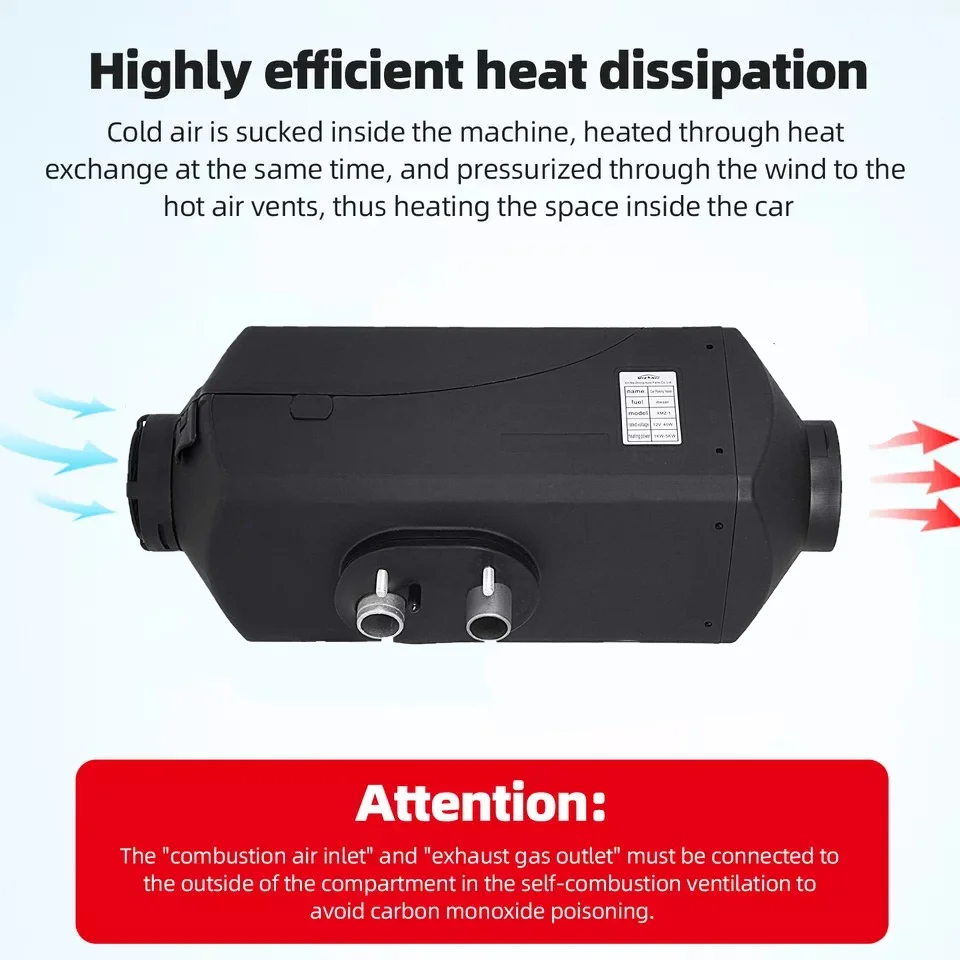 12/24V Air Diesel Heater 2/5/8KW Parking Heater with LCD Thermostat All In One Car Heater Fast Heating For Truck Boat Motorhomes