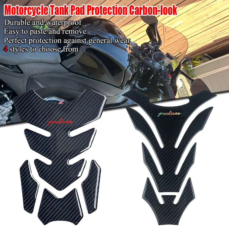 Protector Adhesivo 3D de Fibra de Carbono para Tanque de Combustible de Motocicleta Bajaj Pulsar 200 Ns200 Rs200 Ns150 Ns160