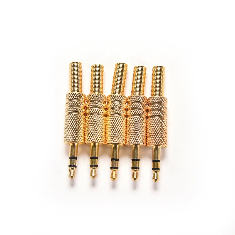 1pc 3.5mm Mini 1/8Inch Stereo Audio Jack Plug Jack Plug Headphone Male Plug Coax Cable Audio Adapter Connecter Soldering