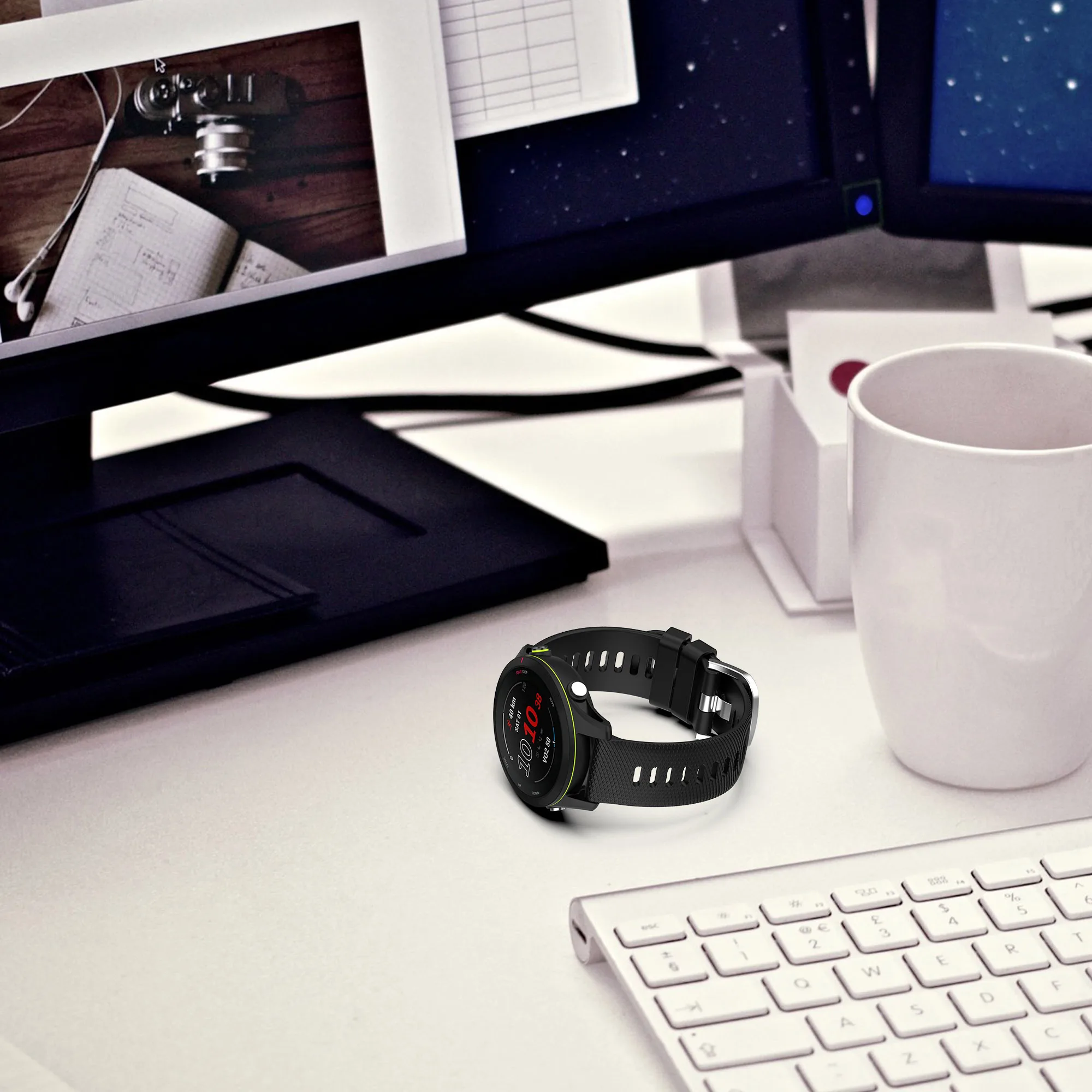 Garmin Forerunner255S 실리콘 팔찌, 스포츠 손목 교체 스트랩, 부드러운 Garmin Forerunner255S 손목 밴드, 18mm