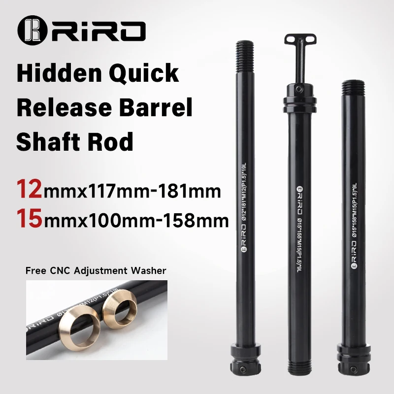 

RIRO Bike Hidden Quick Release Barrel Shaft Rod 12x142 12x148 MTB шоссейный велосипед через ось AL7075 Велосипедная вилка с ЧПУ Ведро вал