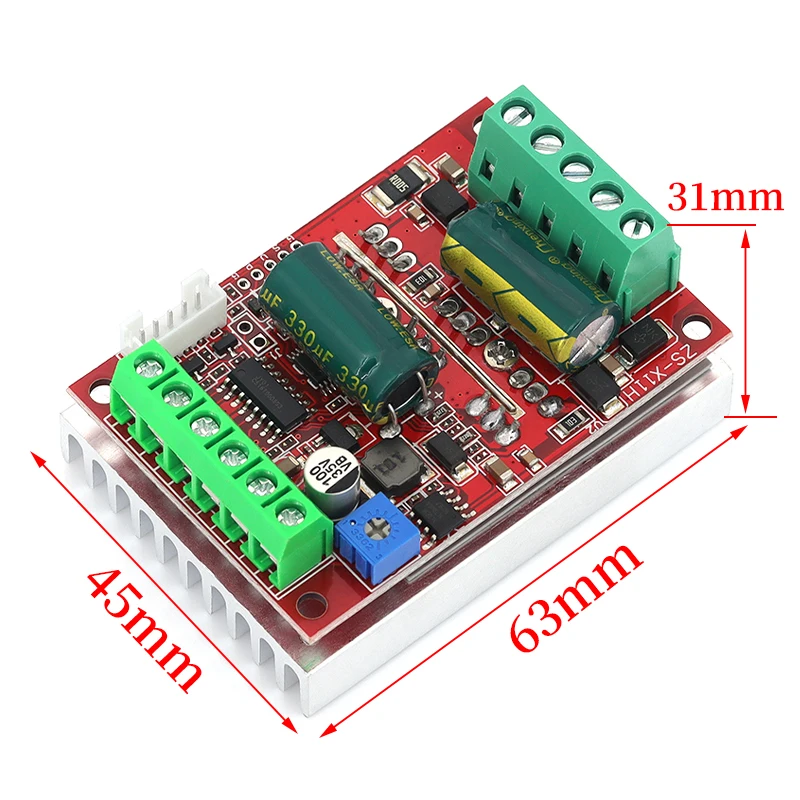 1/5/10Pcs PWM motor drive board BLDC three-phase DC brushless Hall motor controller DC 9-60V 12V 24V 48V 400W