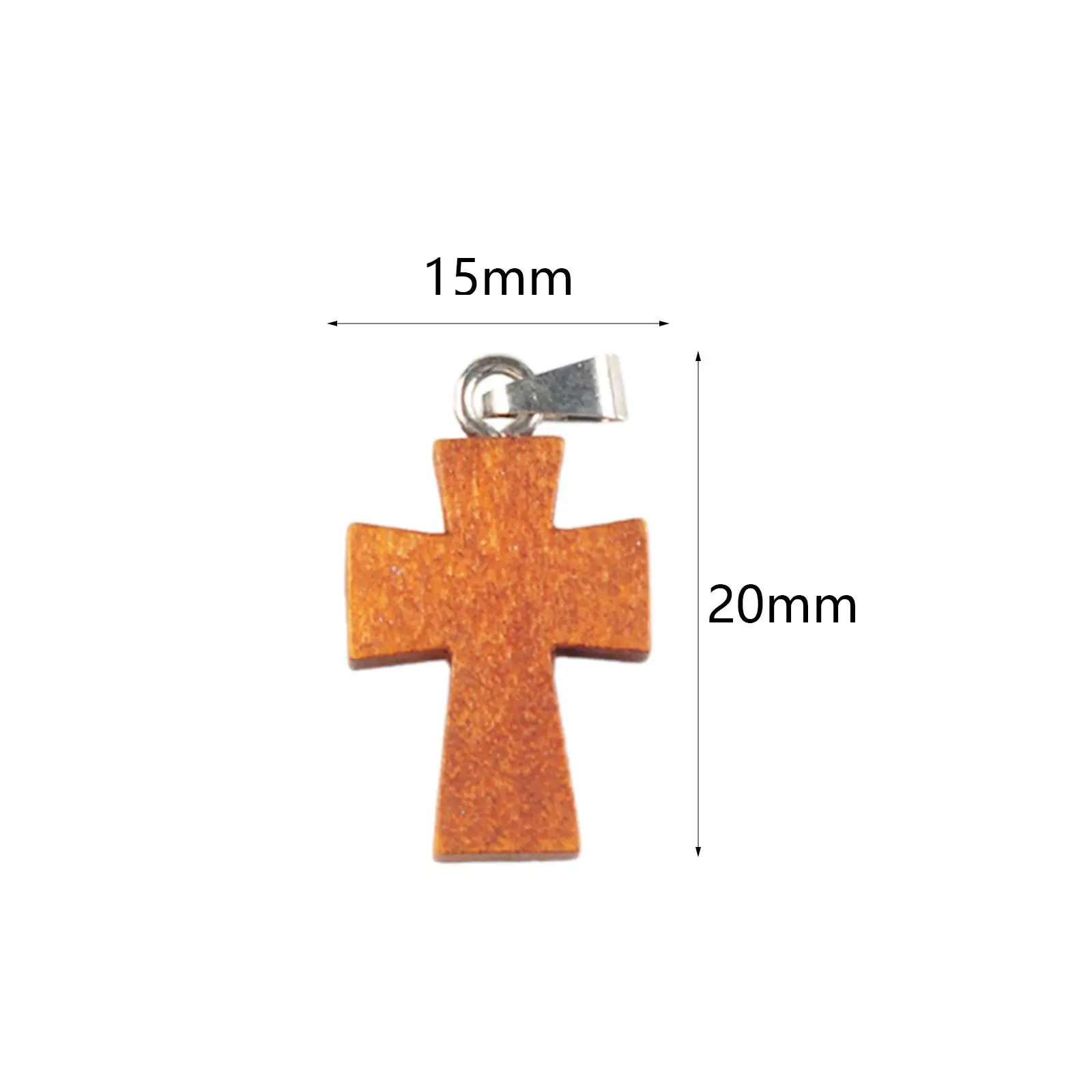 10x Wood Cross Pendants Ornament Hanging Small Supplies Wooden Cross Charms for Beads Keychain Party Jewelry Findings Bracelet