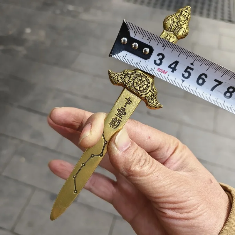 Beidou Seven Star Sword Brass Casting PA Gua Home Living Room Decoration Decoraive Hangings Pendant Tag view 5