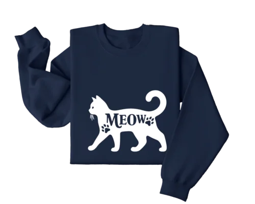 Polarshe Meow gato negro, lindo, amante de los gatos, Gato de regalo, fresco, diseño Original/sudadera