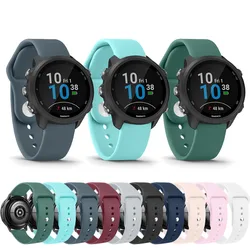 20mm 22mm Silicone Band For Garmin Forerunner 55 158 245 265 music/Vivoactive 3 4/Venu 2 Plus/Venu Sq/Vivomove 3 Strap Bracelet