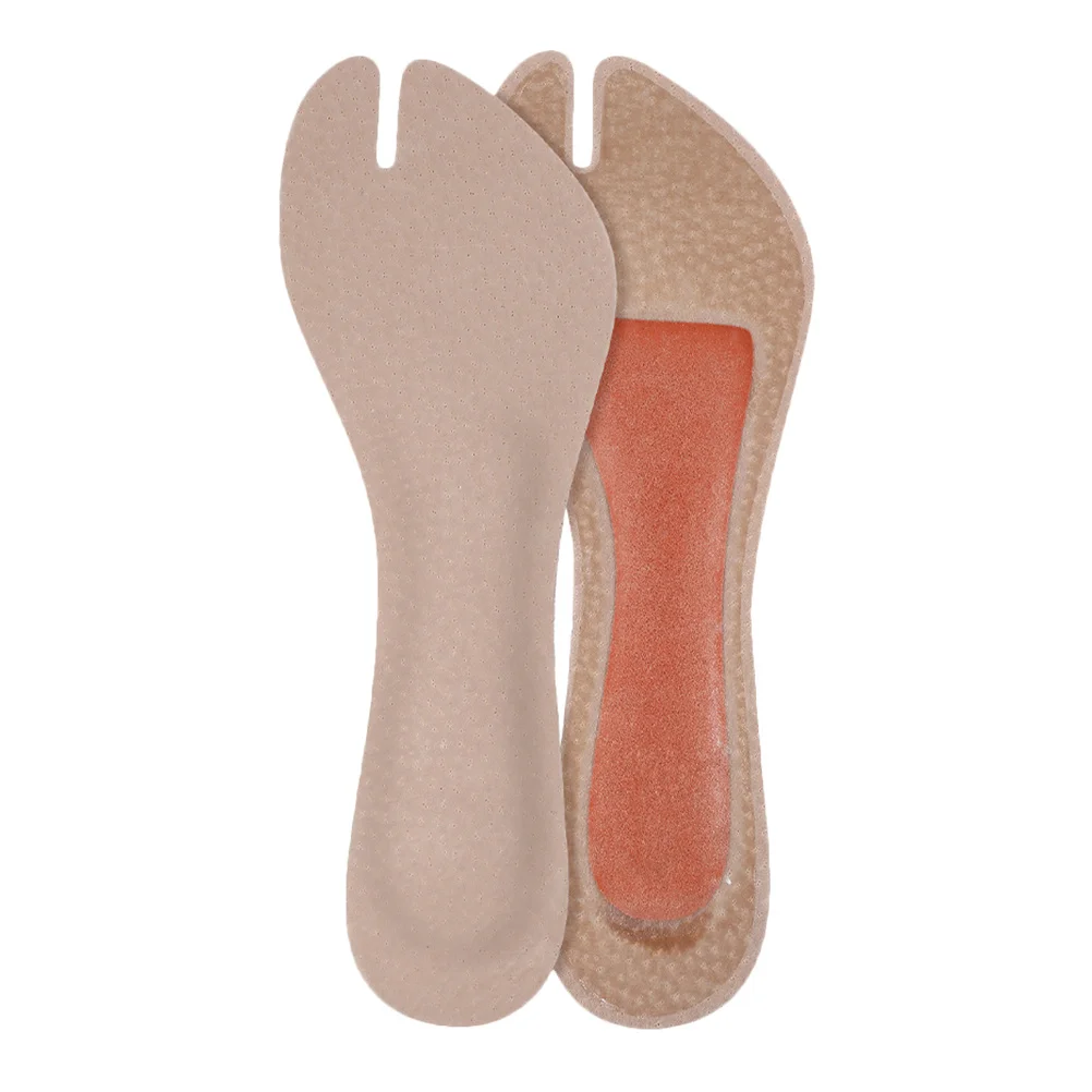 

1Pair Comfortable Sandals Insoles Self-Adhesive Artificial Shockproof Foot Pads Non-Slip Insert for Slippers Daily