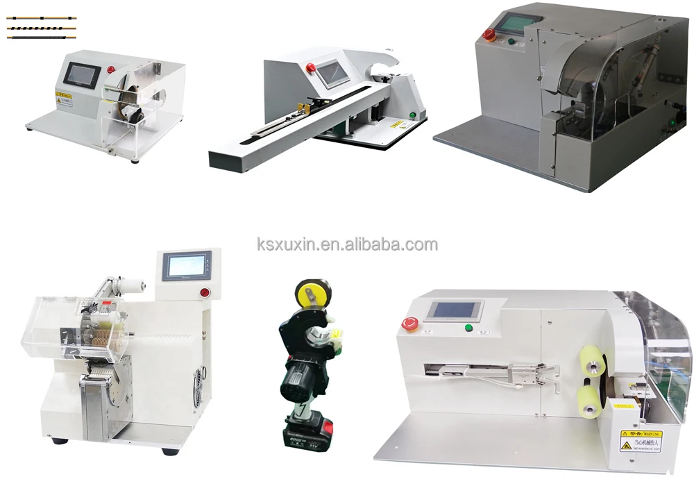 Automatic Tape wrapping machine with wire feeder