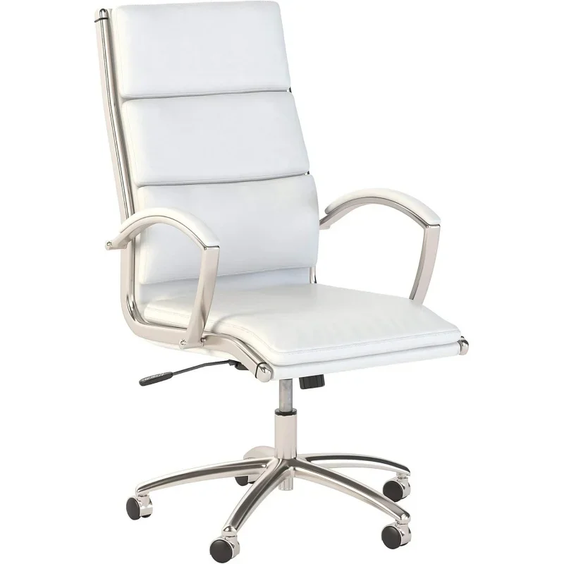 

Bush Business Furniture Modelo High Back Leather Executive Office Chair in White