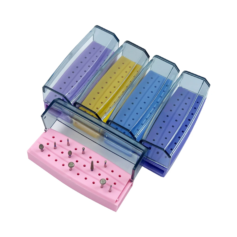 30 holes Dental Bur Holder Dental lab Dentistry Burs Box High Temperature Sterilizable Bur holder Dental Lab Tool