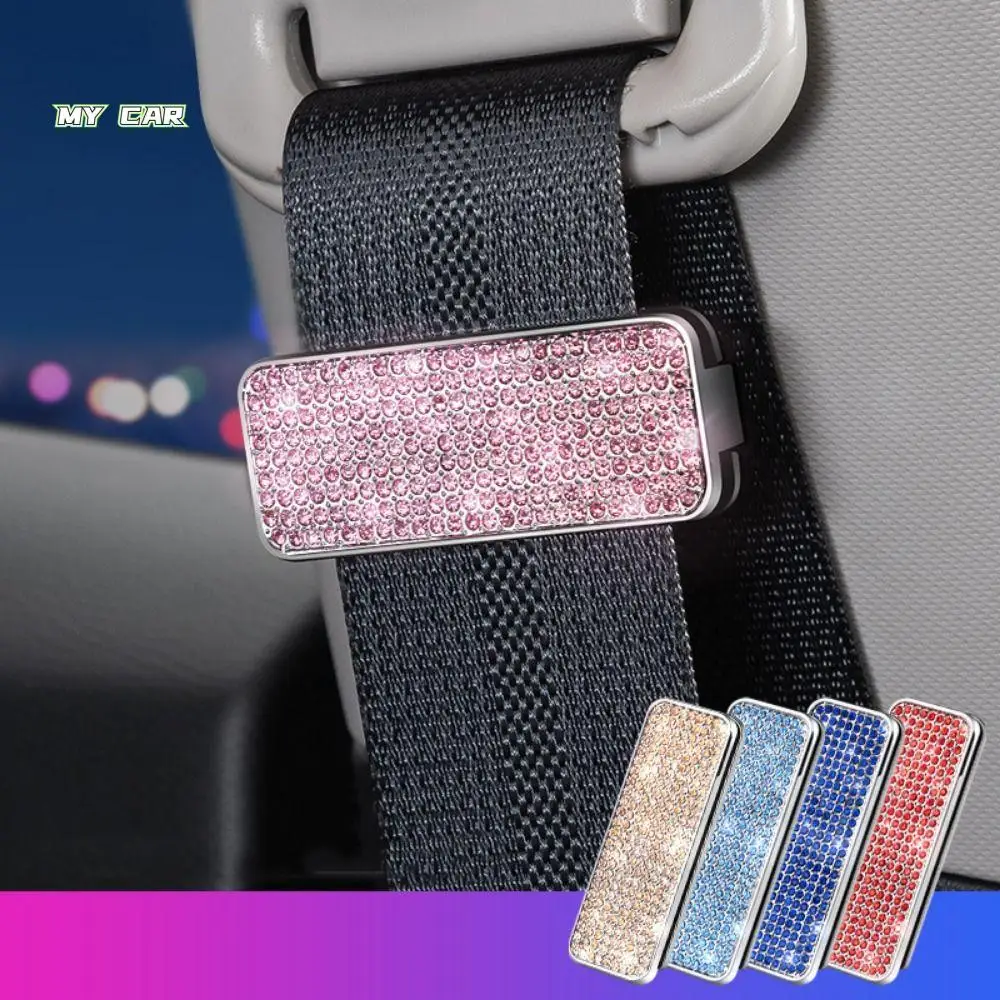 

Anti-slip Car Seat Belt Adjuster Shock-absorbing Thickened Sponge Auto Seatbelt Buckle Holder Comfortable Driving Rhinestone