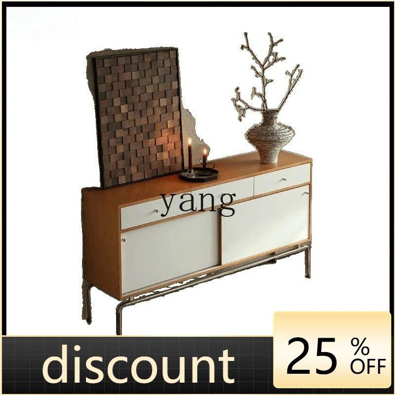 

LTT medieval solid wood dining side cabinet retro style porch cabinet living room storage drawer cabinet