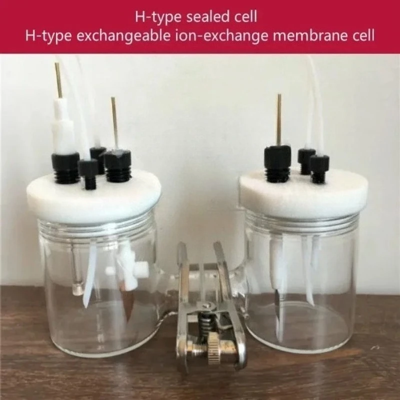 خلية غشاء أيون قابلة للتبديل من النوع H، خلية مختومة من النوع H. أقطاب كهربائية كيميائية مختلفة. #1
