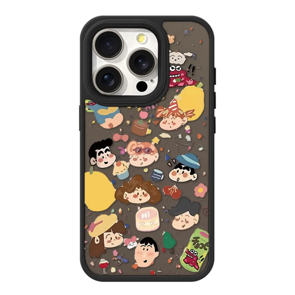 

Suitable for iPhone 16/15/14/13/12 Cartoon Family Series Anti Drop Matte New Men's and Women's Protective Cover