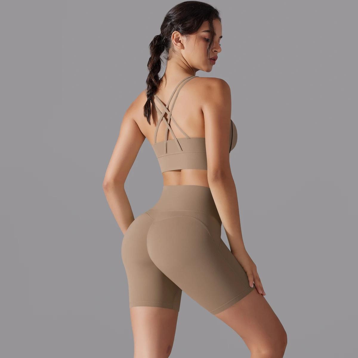 Women Fitness Crop Top Shockproof Sports Bras Women Sexy Yoga Vest Quick Drying Cycling Workout Gym Shorts image 2