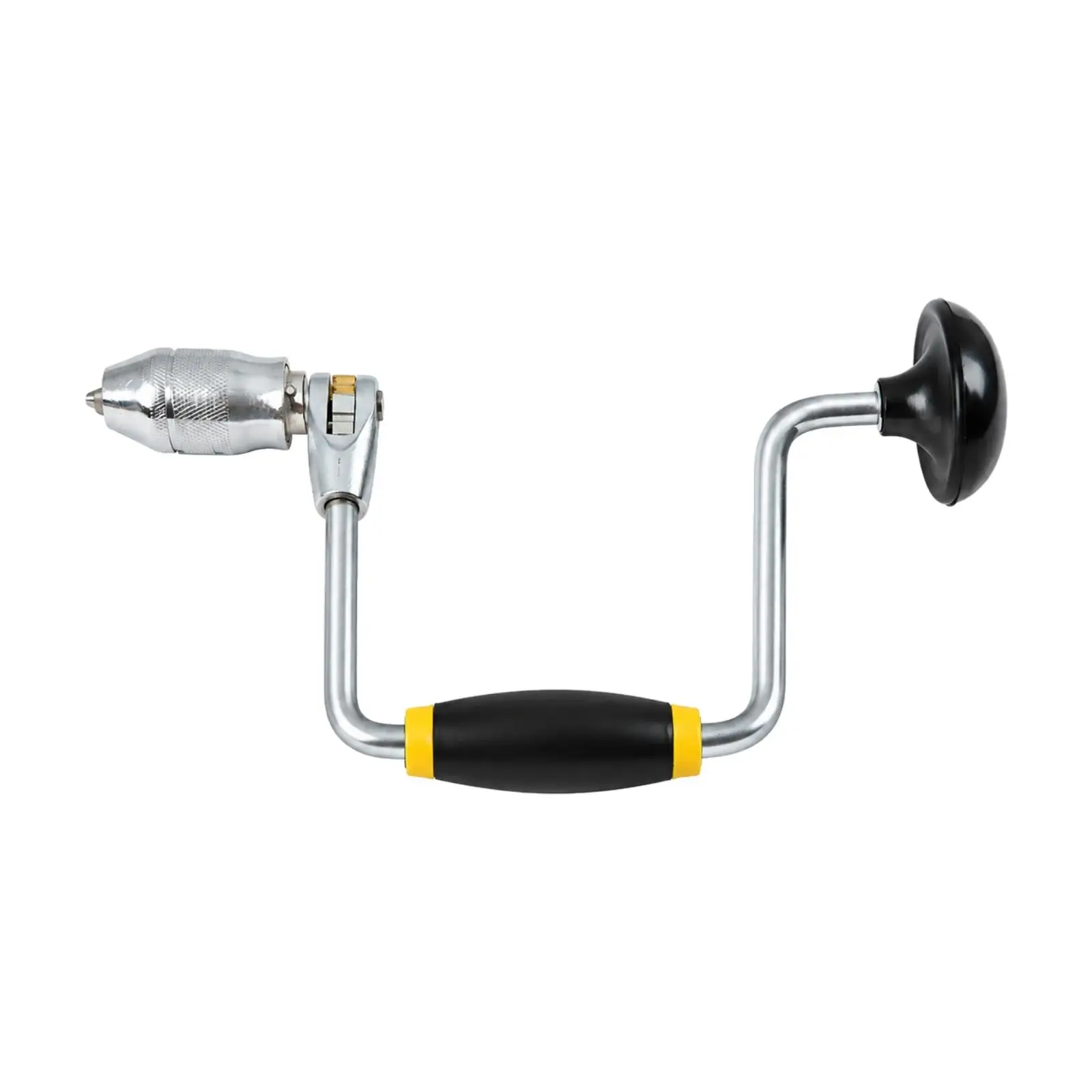 Hand Crank Drilling Brace for DIY and Workshop Use with Keyed Chuck and Smooth Turning Metal Gear Mechanism