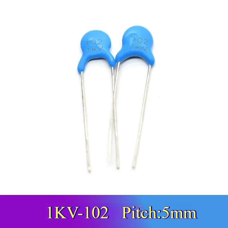 50PCS 1KV 102 1nF Y5P Radial Ceramic Disc Capacitor