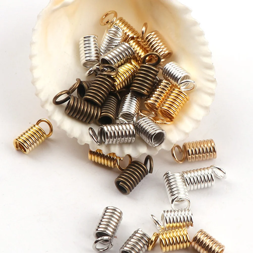 

5Packs Handmade Jewelry Connectors Dark Silver 3x7mm DIY Spring Buckles Necklace Connector Slide Lock Slide Lock