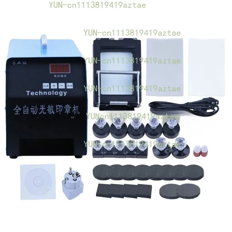 3‑Lamp Digital Display Flash Stamp Making Tool With Holder Film Pad Kit For Photosensitive Stamping Processing
