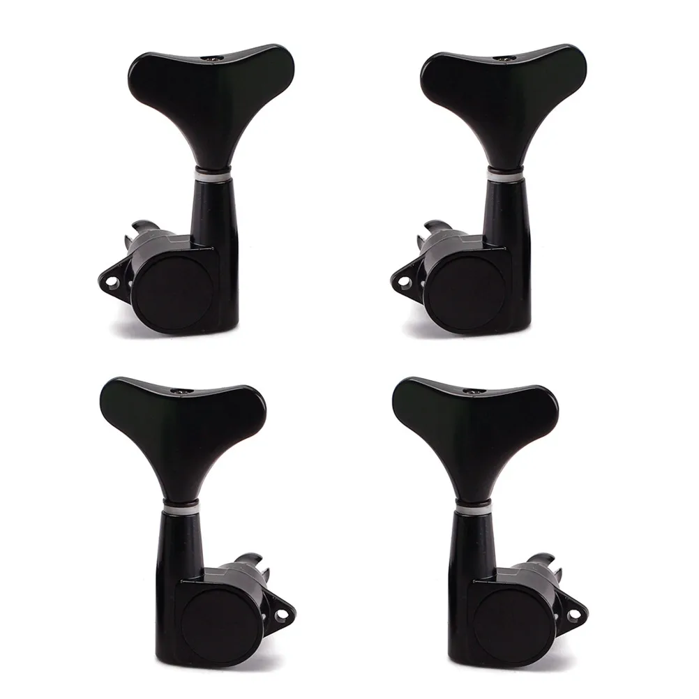 4Pcs Sealed Bass Guitar Tuning Machine Heads 2 Left 2 Right Robust Metal Tuning Keys for Acoustic Electric 4 String Bass Parts