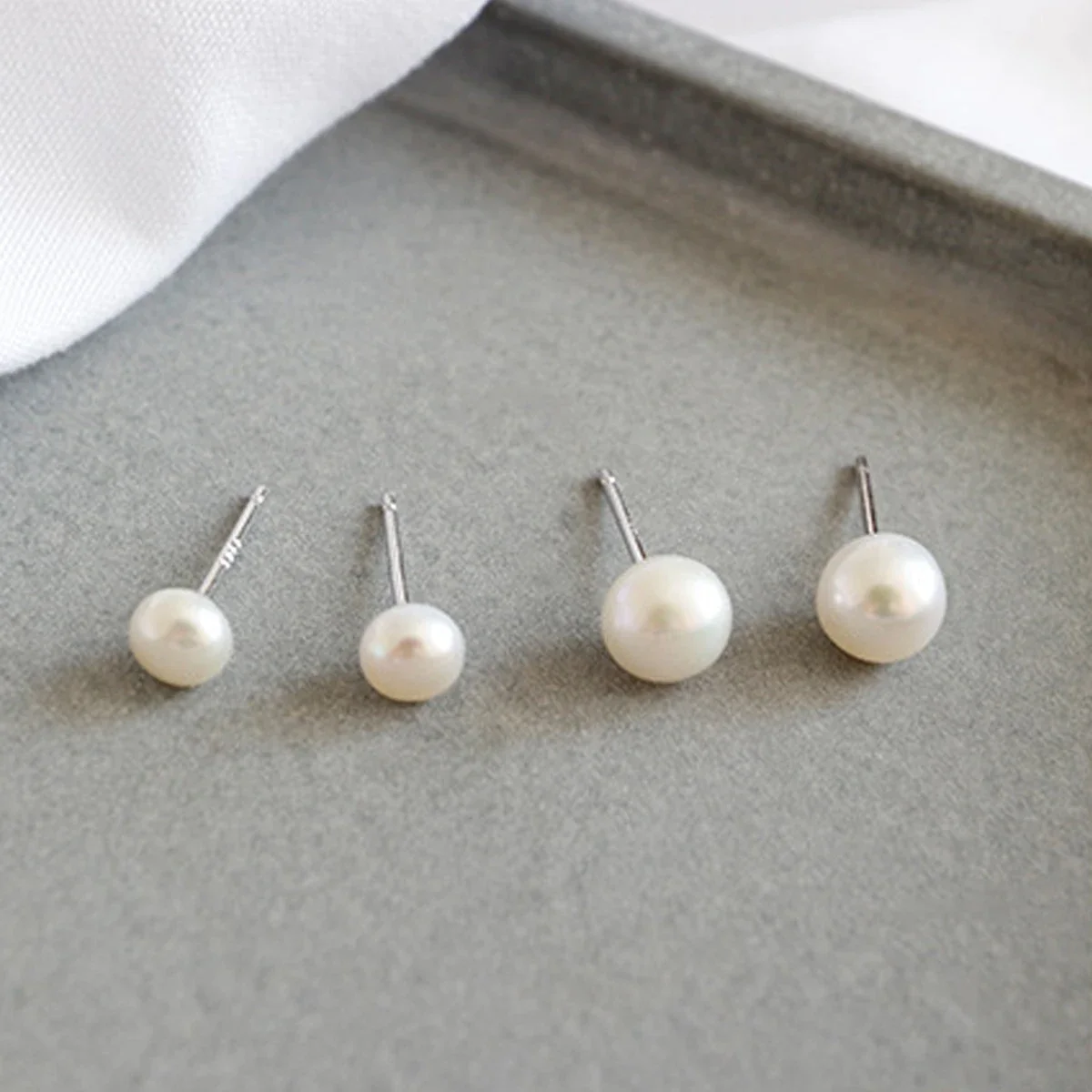 Natural freshwater pearl S925 sterling silver earrings for women's jewelry gift