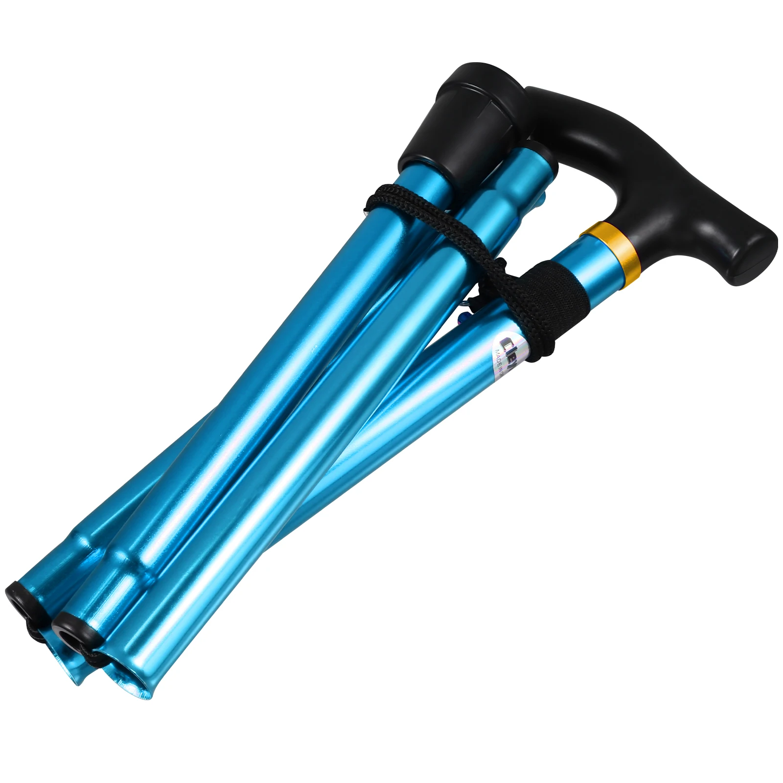 

Aluminum Alloy Folding Trekking Poles Adjustable Walking Sticks Portable Elder Camping Climbing Alpenstock Outdoor Gear