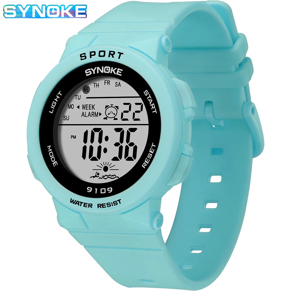 Watch For Women Girls 50M Waterproof SYNOKE Brand Silicone Female Watch Student Digital Watches Clock