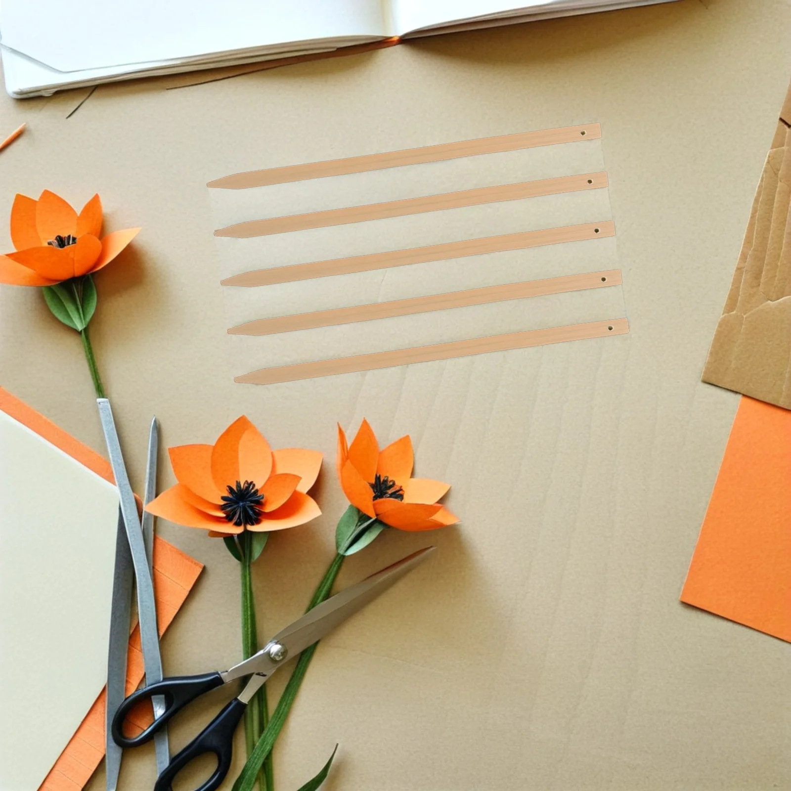 

10Pcs Handmade Bamboo Fan Handles Diy Craft Kit Natural Cooling Material For Elegant Chinese Style Fans Decorative Accessories