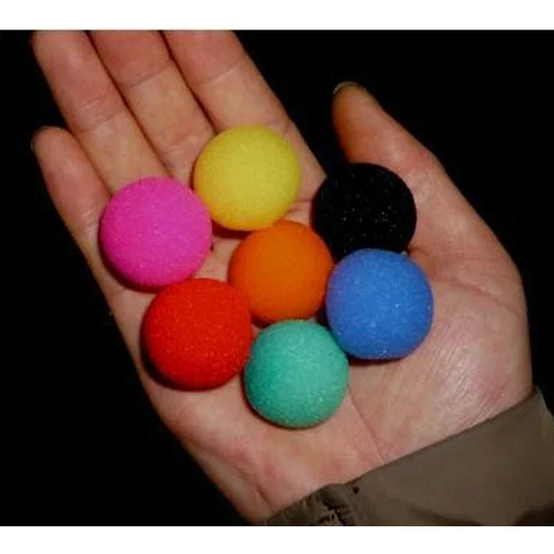 Super Sponge Ball (2.5 Cm) 7 Color For Choose Red/Blue/Yellow 50 Pcs/Lot Stage Magic Tricks Comedy Close Up Magic Props
