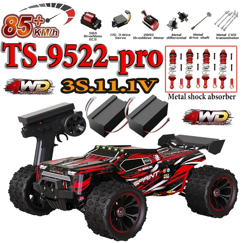 

9522PRO Metal Shock Absorber 85 Km/h Remote Control Car, Brushless 4WD Off-Road Drift RC Car, 1:16 Professional Racing Car