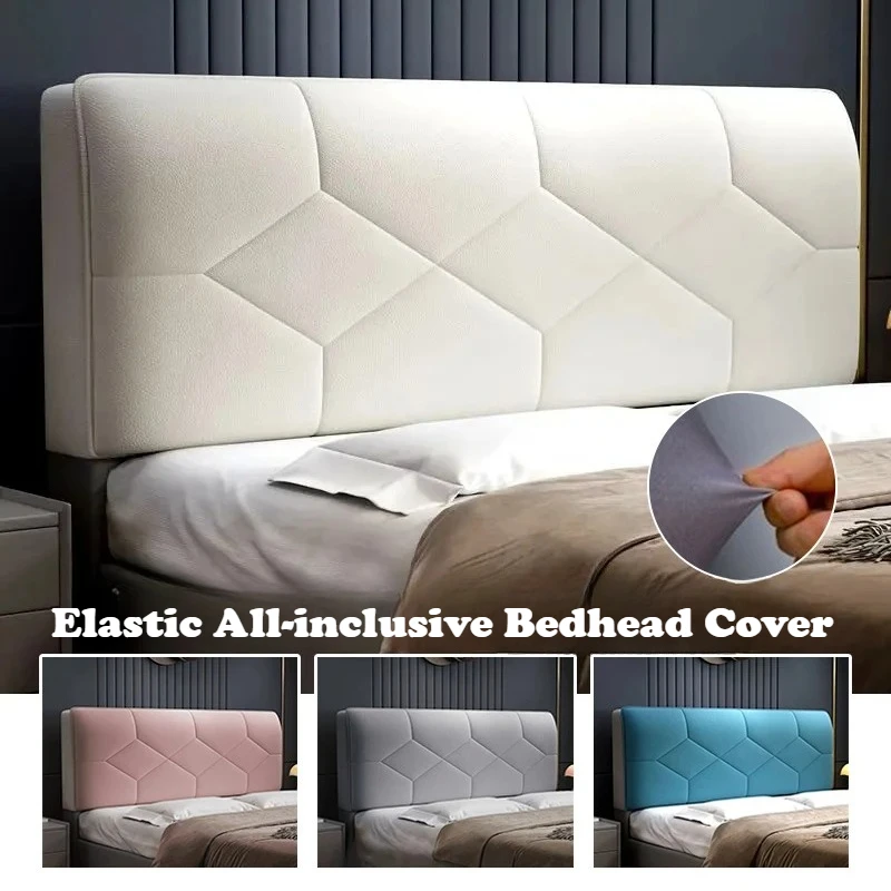Diamond-Texture Bedhead Cover Elastic All-inclusive Waterproof Technology Cloth Thick Quilted Padded Bedside Headboard Cover
