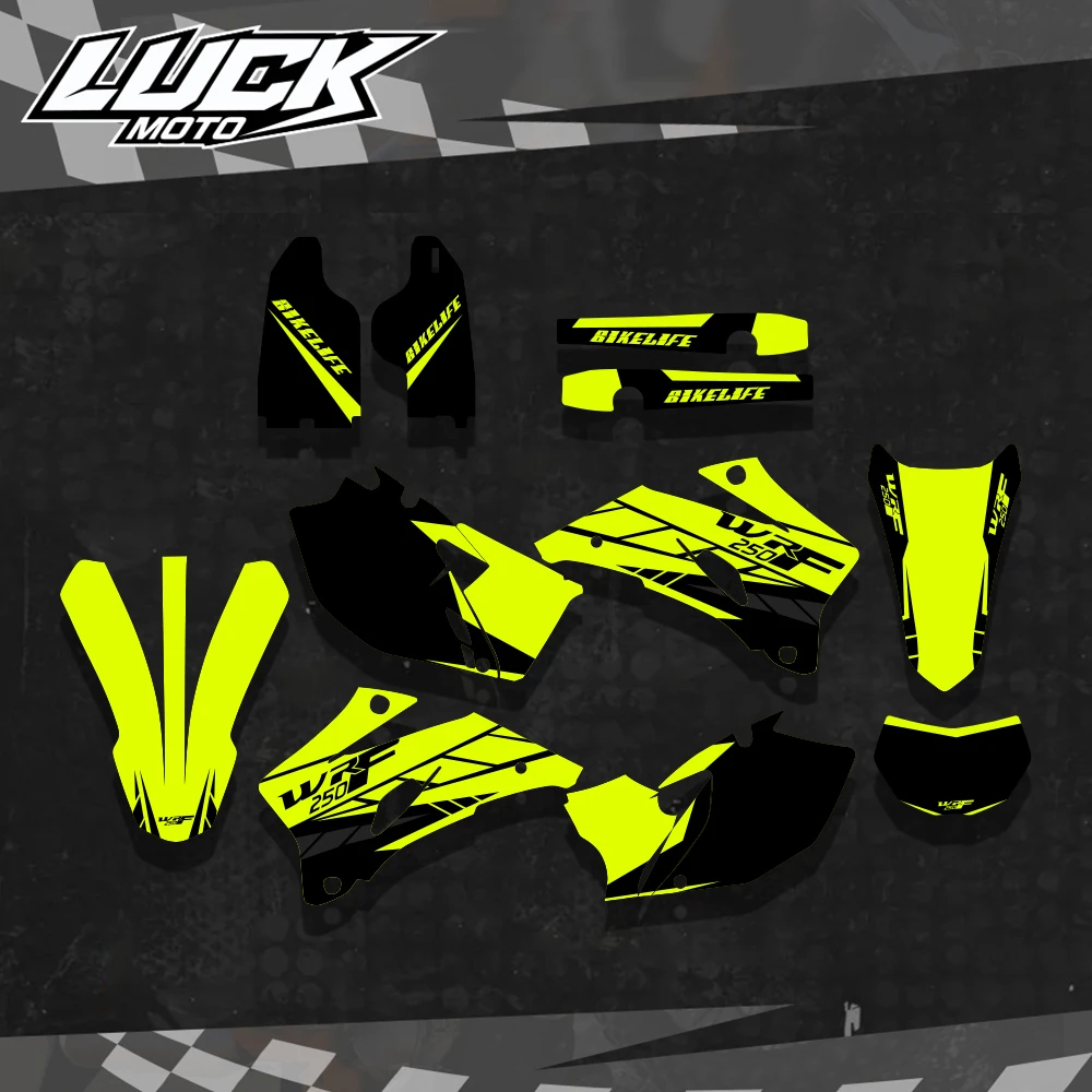 Motorcycle Graphics Decals Stickers Kit For Yamaha WR250F WRF250 2007- 2014 WR450F WRF450 2007-2011