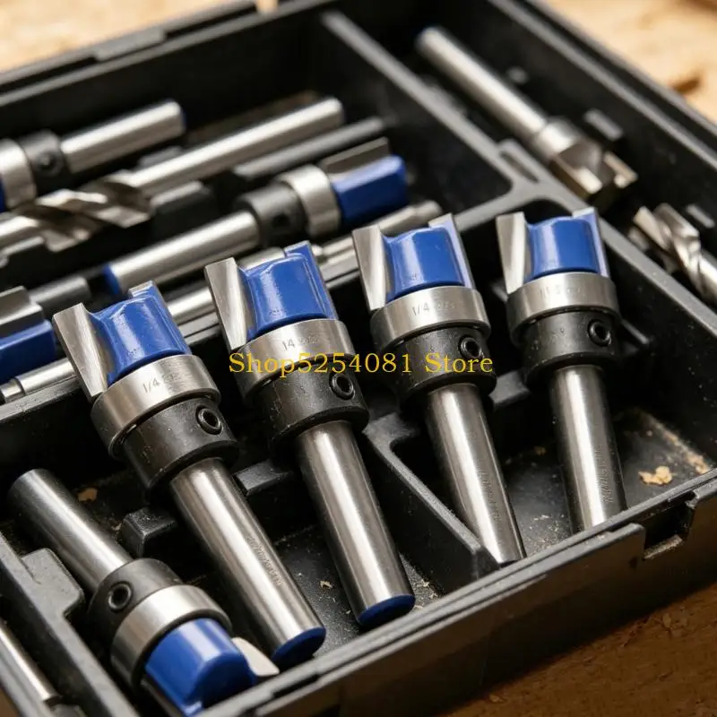 AXYC Slotting Cutter for Model Making Woodworking Pattern T-Slot Router Bit 1/4'' Shank T-Slot Cut Router Bit