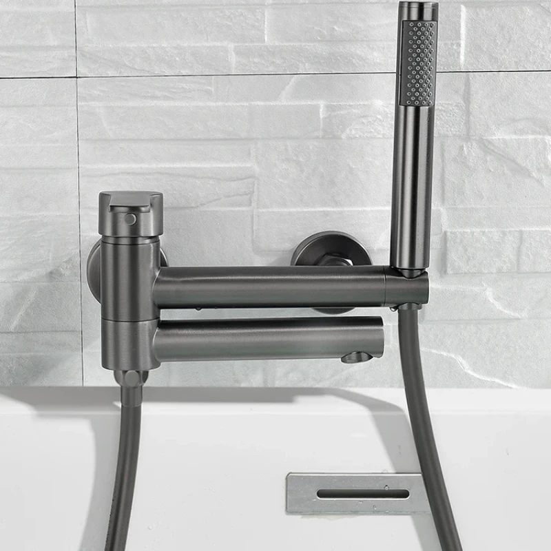 Rubinetto per vasca da bagno a parete Miscelatore acqua calda e fredda con soffione a pioggia per bagni Doccia a pioggia
