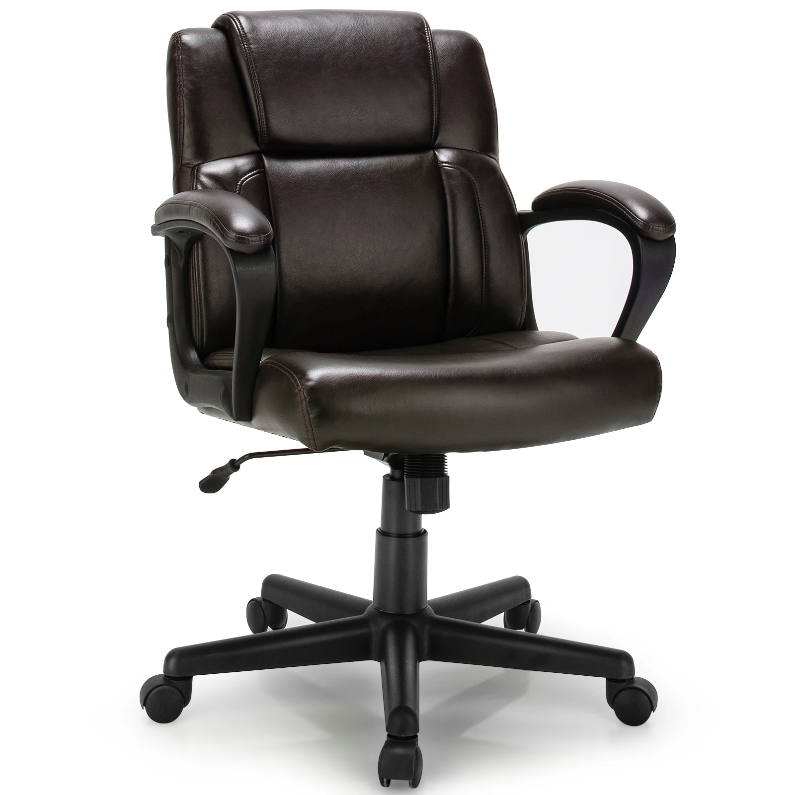 Executive Leather Office Chair Adjustable Computer Desk Chair w/ Armrest