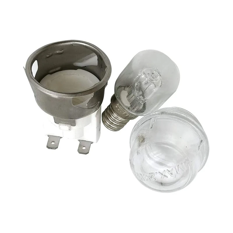 2Set E14 High Temperature Resistance 300 Celsius 250V 25W Oven Lamp,Oven Lamp Holder,Oven Lighting Ceramic Lamp Head