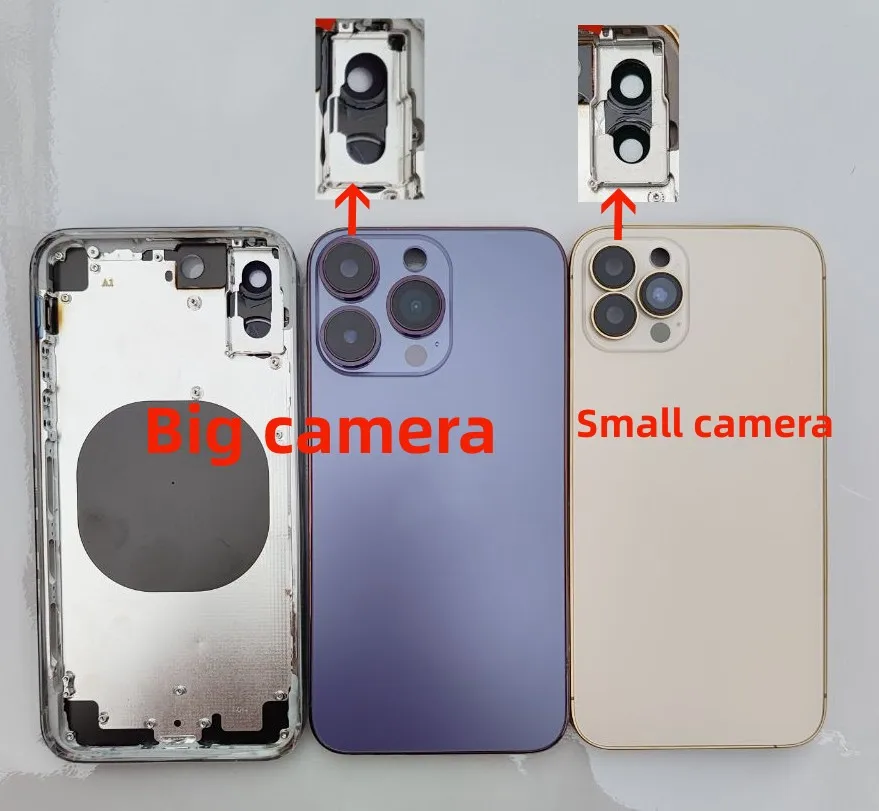 For iPhone X to13 Pro Big camera Housing Rear Battery Midframe Replacement X Like 13PRO Back Cover X Modify Become 13 PRO Frame