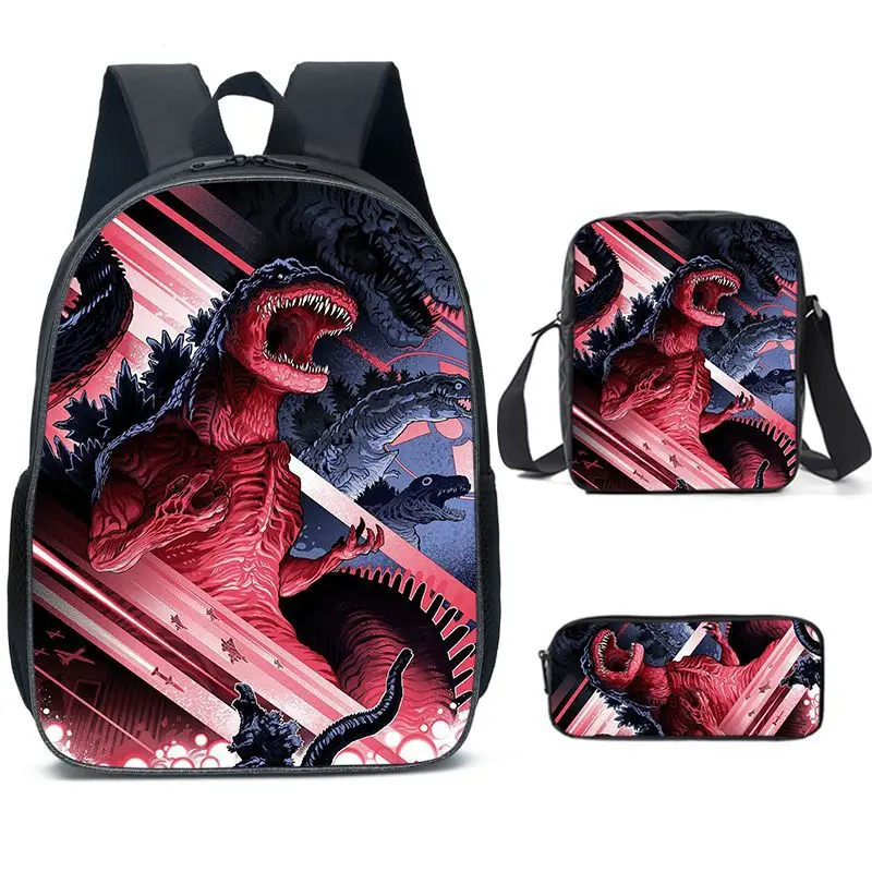 New Anime Bag Godzilla Backpack Anime Figures Kids School Bags Big Capacity King Kong Travel Bag Girls Boys Childrens Men Women