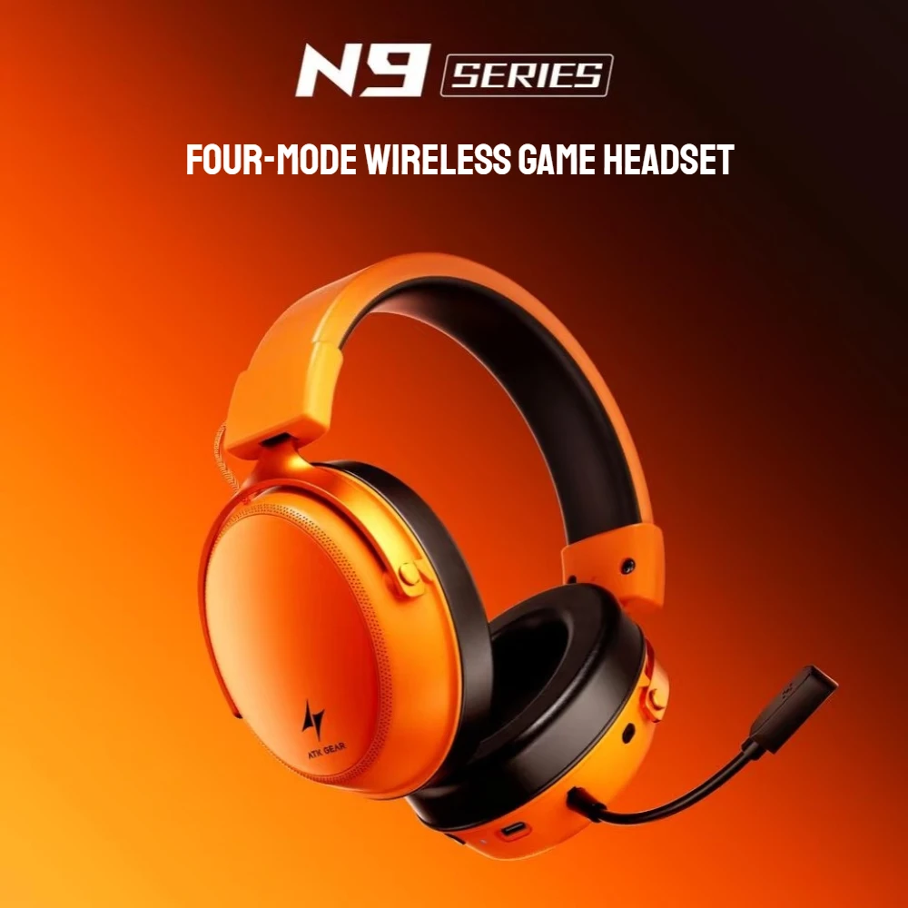ATK Neptune N9 Gaming Headset Wireless HIFI Headphone Noise-canceling with Microphone Custom Lightweight Headphone for PC Laptop
