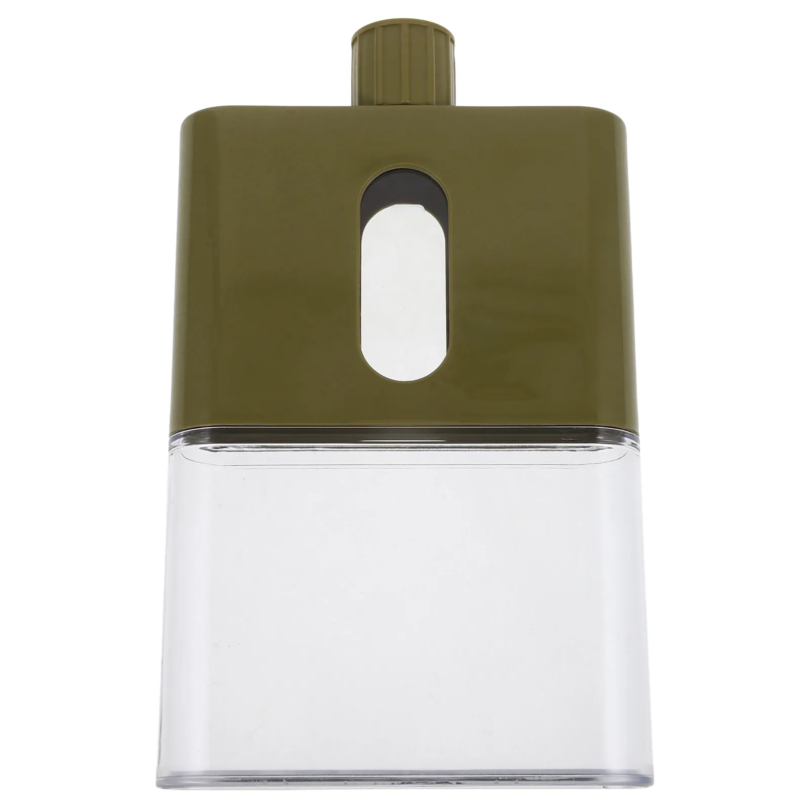 

Flat Water Bottle 500ml Green Portable Collapsible Aesthetic Reusable Plastic Drinking Container Fitness Travel Sports