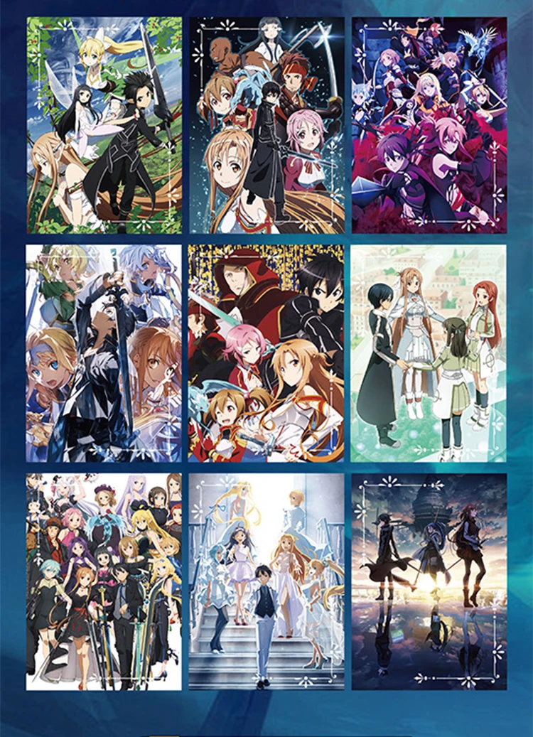 2024 SAO Sword Art Online Collection Cards QingKA Anime Kirigaya Kazuto Yuuki Asuna Leafa SP Card Kids Table Toys Birthday Gift