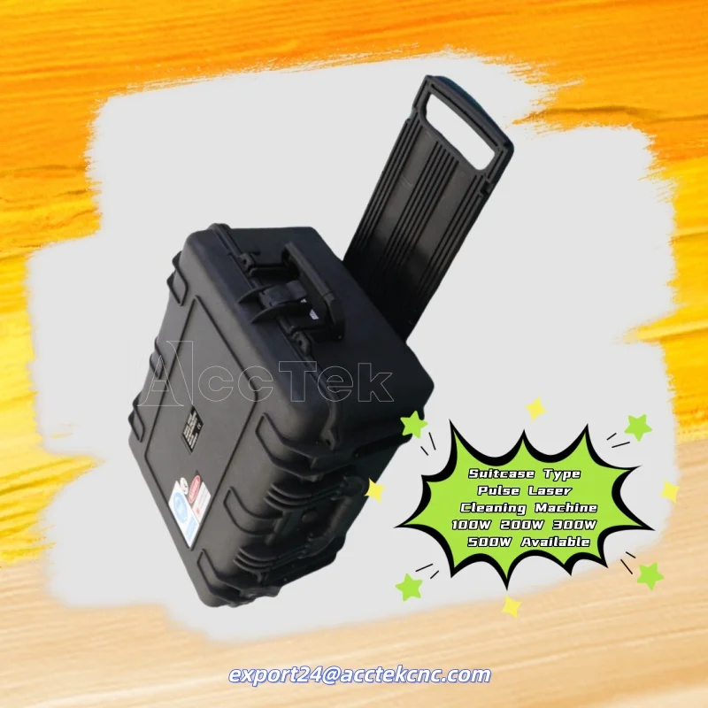 500w Pulse Fiber Laser Cleaner Suitcase Laser Cleaning Machine Hot Sale Wood Paint Cleaning Machine for Furniture Renovate