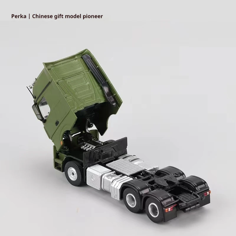 Perka 1:64 Alloy Flatbed Trailer For Engineering Transportation Military Equipment Vehicle Model Toy Collection Hobbies Gifts