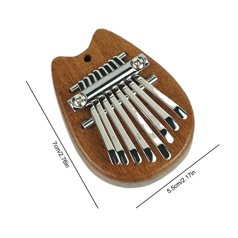 Small Kalimba Thumb Piano 8 Keys Portable Finger Piano Thumb 8 Keys Pocket Musical Piano For Beginners Solid Wood Finger Piano image 6