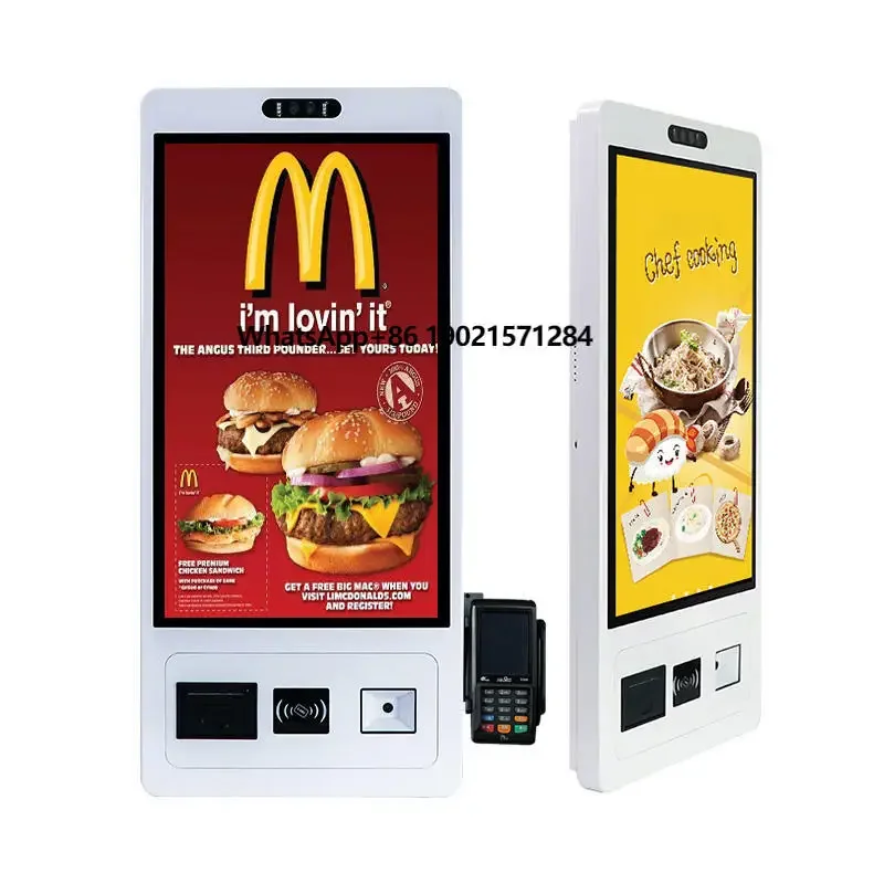 

Touchwo 15.6 21.5 24 32 Inch Restaurant Ordering Machine Self-service Self Service Printing Checkout Self Ordering Kiosk